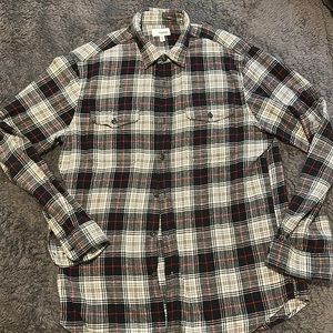 Flannel - white, red, black - Medium - Sonoma
